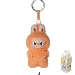 POP MART Labubu V4 The Monsters Pin For Love Alphabet Plush Pendant - Letter J