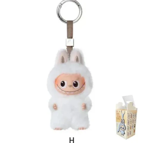POP MART Labubu V4 The Monsters Pin For Love Alphabet Plush Pendant - Letter H