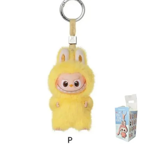 POP MART Labubu V4 The Monsters Pin For Love Alphabet Plush Pendant - Letter P