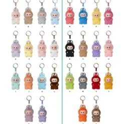 POP MART Labubu V4 The Monsters Pin For Love Alphabet Plush Pendant - Letter E