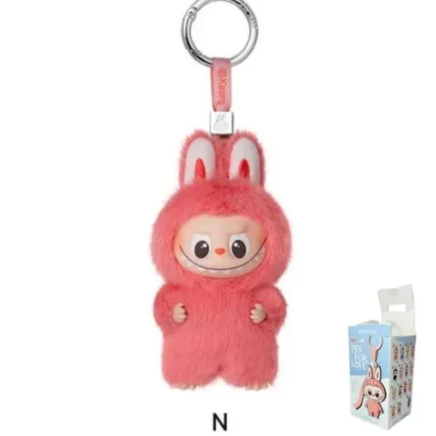 POP MART Labubu V4 The Monsters Pin For Love Alphabet Plush Pendant - Letter N