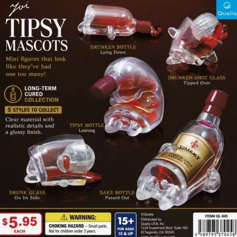 Qualia Yui Tipsy Whiskey Spirits Mascot Gacha Gashapon Capsule Figure - 1 Random
