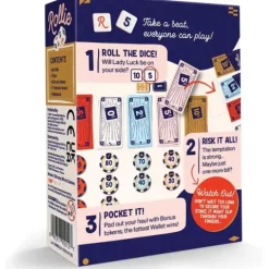 Randolph Rollie Dice and Card Game Roll for Cash or Crash Family Game