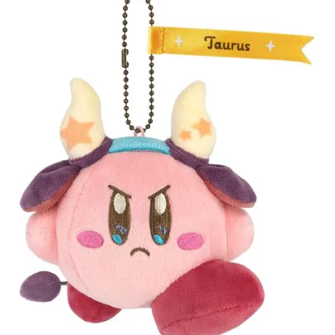 Sanei Horoscope Collection Kirby Mascot Taurus 5-inch Mini Plush Keychain