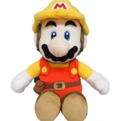 Sanei Super Mario Maker 2 Builder Mario 9-inch Stuffed Plush