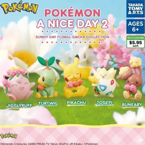 Takara Tomy ARTS Pokemon Warm Weather Nice Day Mascot Gacha Capsule Figure -1 pc