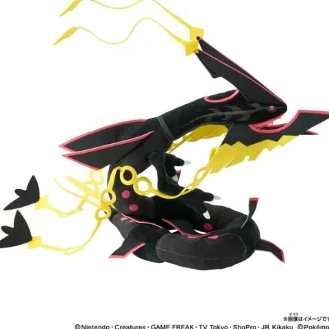 Takara Tomy Pokemon Shiny Black Mega Rayquaza 16-Inch Stuffed Plush