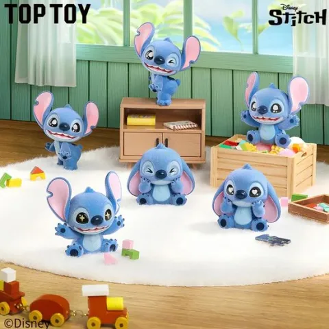 TOP TOY Disney Stitch Mini Fluffy Series Figures Blind Surprise Bag (3 figures)
