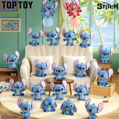 TOP TOY Disney Stitch Mini Fluffy Series Figures Blind Surprise Bag (3 figures)