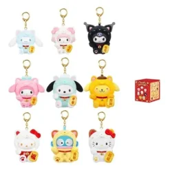 TOP TOY Sanrio Hello Kitty Lucky Cat Series Plush Keychain Blind Box
