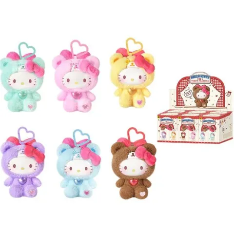TOP TOY Sanrio Hello Kitty Teddy Pajamas Plush Keychain Blind Box